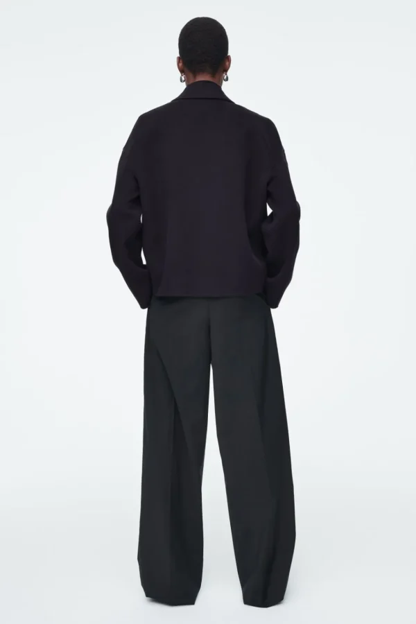 COS TAILORED DOUBLE-FACED WOOL JACKET NAVY Outlet