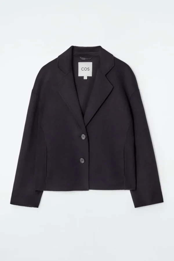 COS TAILORED DOUBLE-FACED WOOL JACKET NAVY Outlet