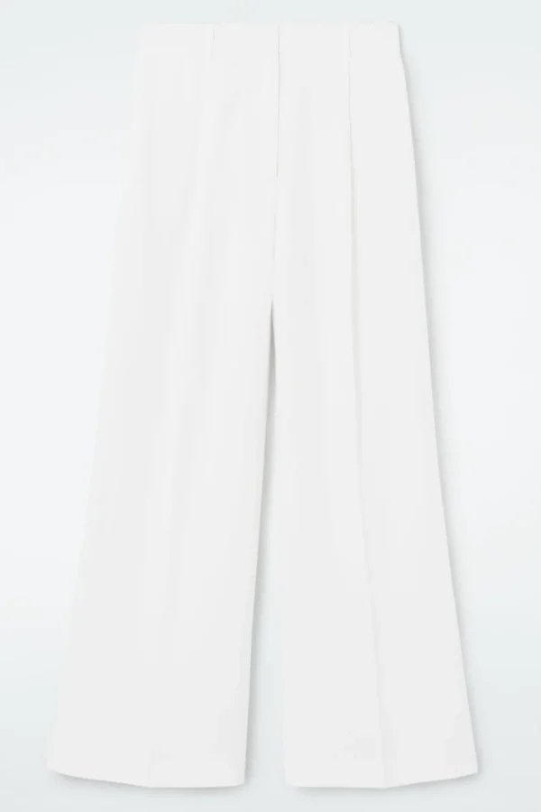 COS TAILORED LINEN-BLEND PANTS WHITE Best Sale