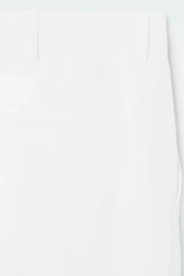 COS TAILORED LINEN-BLEND PANTS WHITE Best Sale