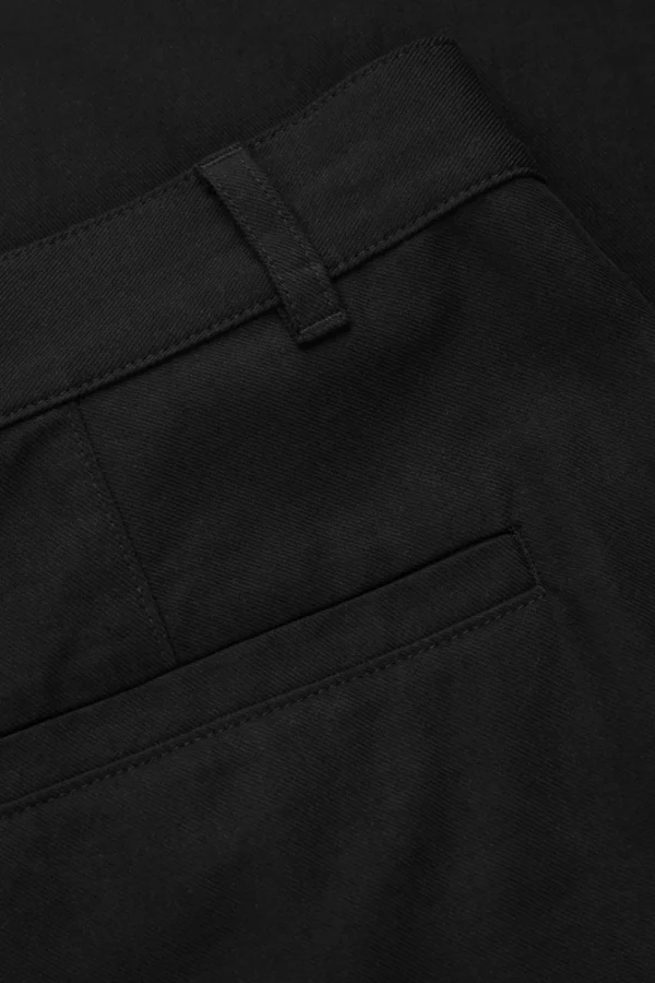 COS TAPERED WOOL CHINOS BLACK Hot