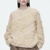 COS TEXTURED LOOP-KNIT WOOL JUMPER ECRU Cheap