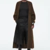 COS TEXTURED MOHAIR-BLEND MAXI CARDIGAN DARK BROWN Shop