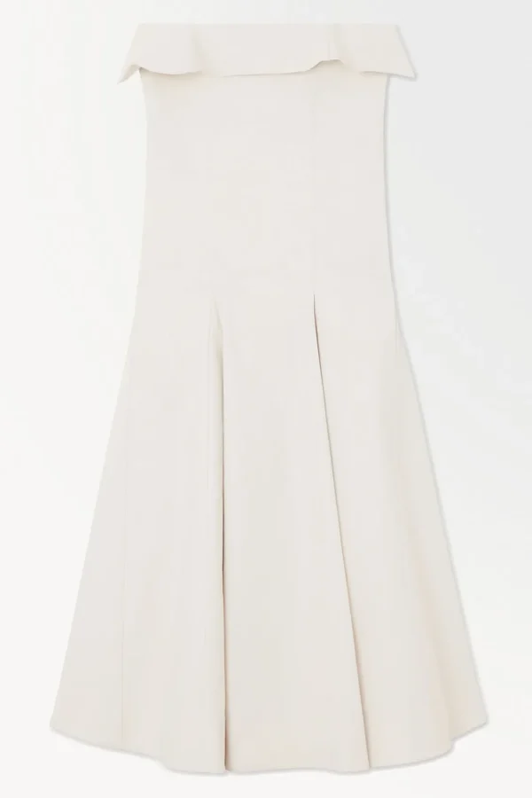 COS THE A-LINE BUSTIER DRESS IVORY Online