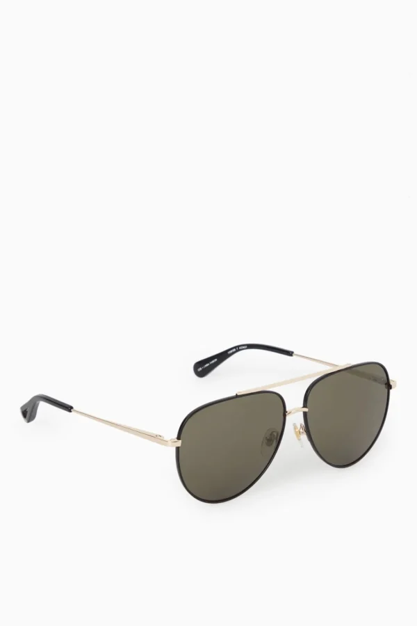 COS THE AVIATOR METAL SUNGLASSES GOLD / BLACK Store