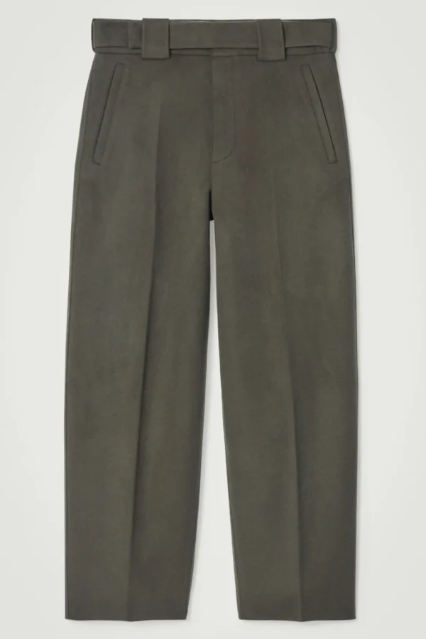 COS THE BARREL-LEG PANTS MOSS Flash Sale