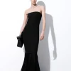 COS THE FISHTAIL BANDEAU MAXI DRESS BLACK Best