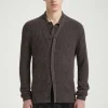 COS THE FLECKED WOOL CARDIGAN CHOCOLATE Cheap