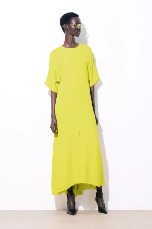 COS THE FLUID T-SHIRT DRESS YELLOW Shop