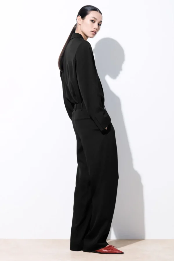 COS THE FLUID WIDE-LEG PANTS BLACK Best