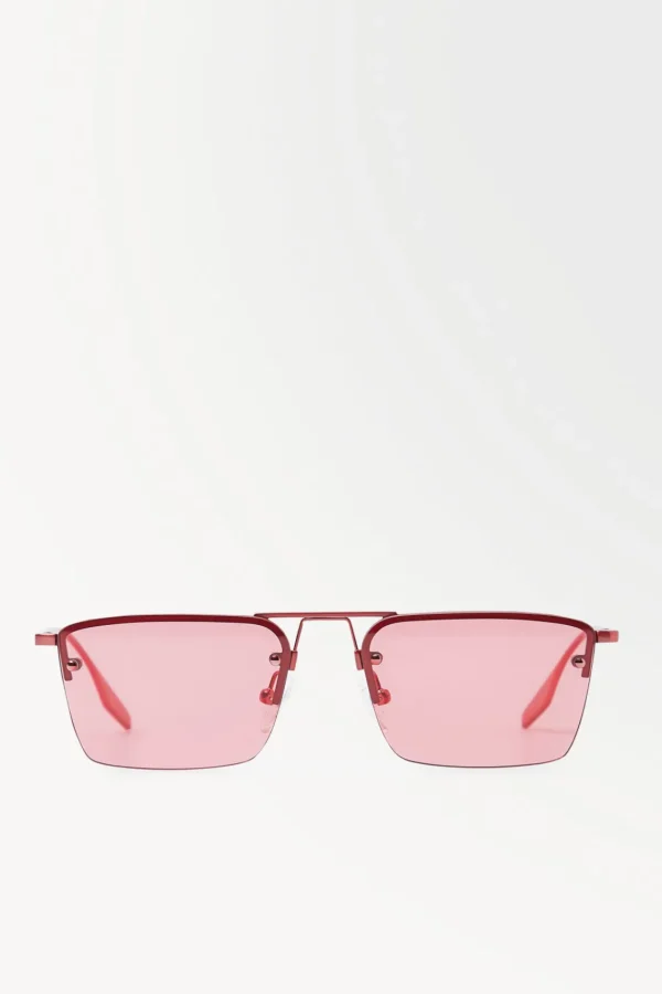 COS THE FRAMELESS SUNGLASSES RED Sale