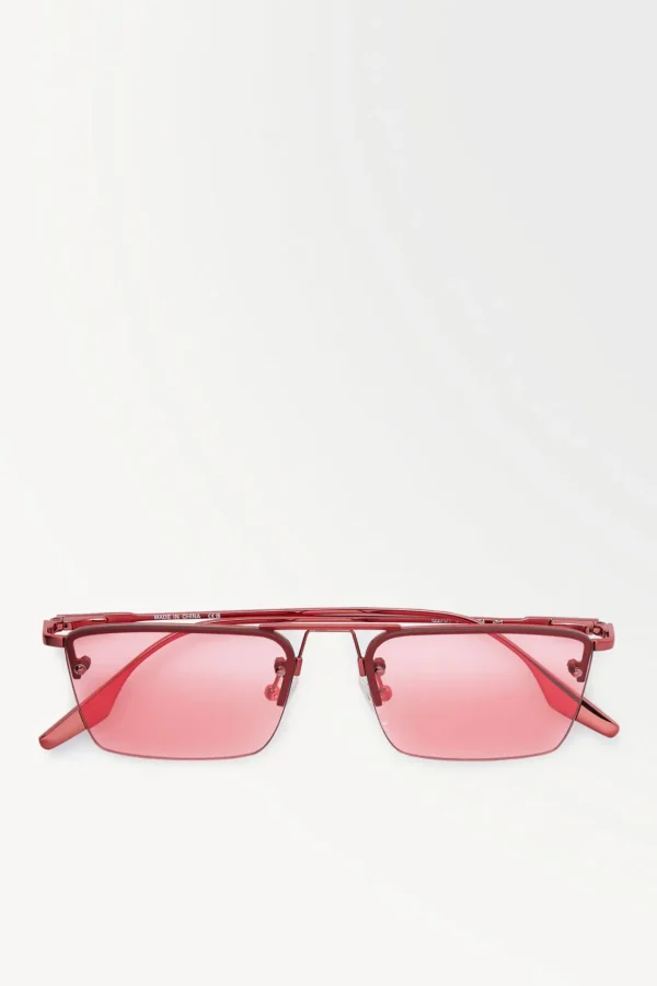 COS THE FRAMELESS SUNGLASSES RED Sale