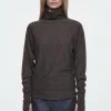 COS THE FUNNEL-NECK MERINO WOOL SWEATER CHESTNUT Best