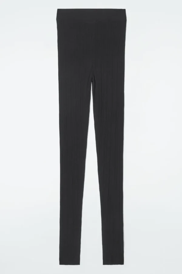 COS THE LONGLINE MERINO WOOL LEGGINGS CARBON Clearance