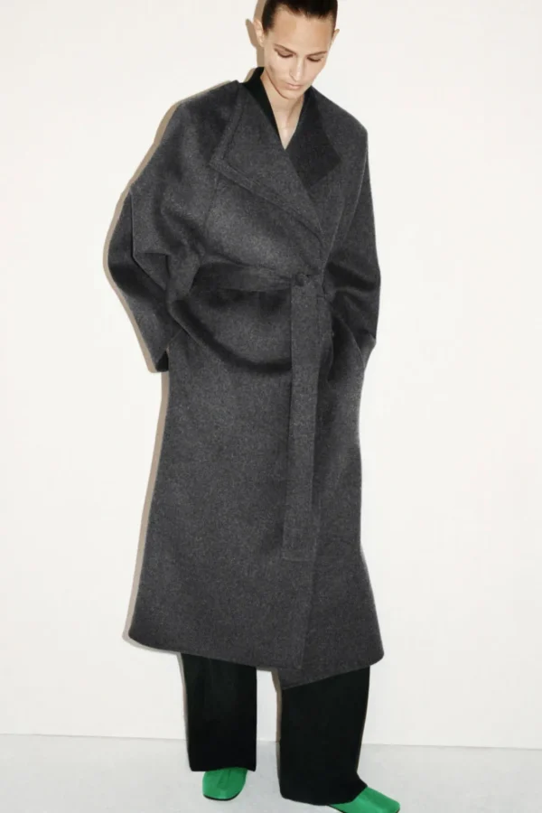 COS THE OVERSIZED DOUBLE-FACED COAT CHARCOAL Store