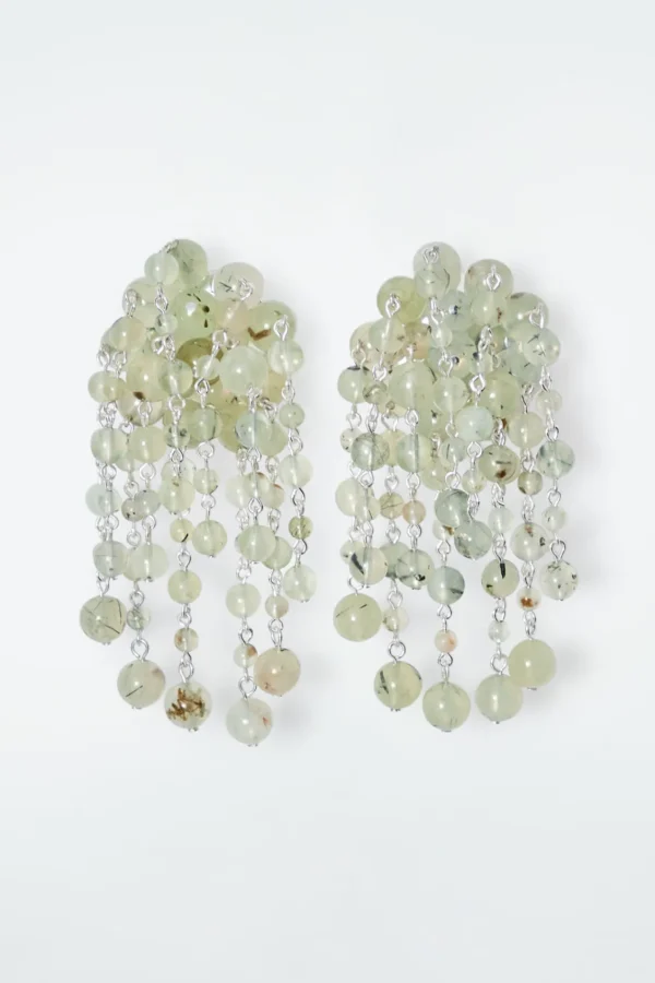 COS THE QUARTZ CASCADE EARRINGS JADE QUARTZ Clearance