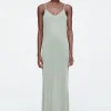 COS THE SHEER KNITTED SLIP DRESS PISTACHIO Store