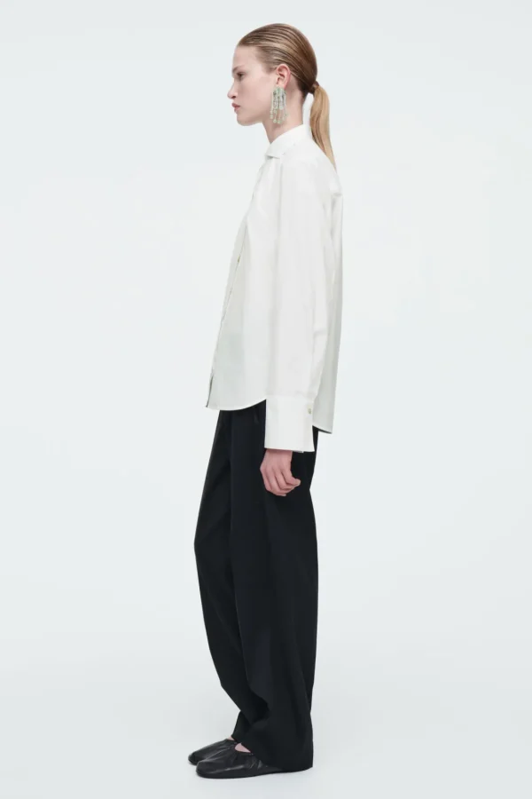 COS THE SIGNATURE COTTON-POPLIN SHIRT CHALK Best Sale