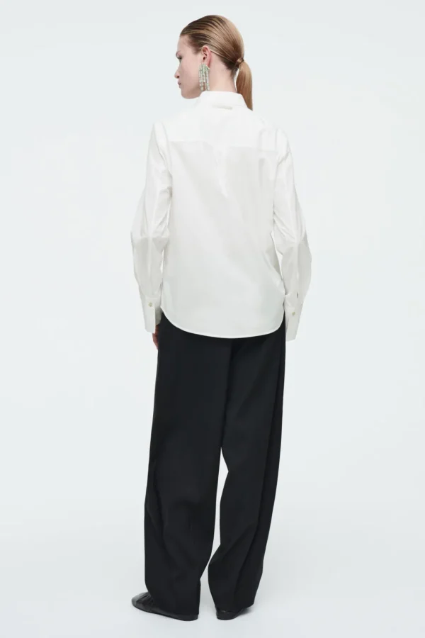 COS THE SIGNATURE COTTON-POPLIN SHIRT CHALK Best Sale