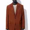 COS THE SINGLE-BREASTED WOOL BLAZER TERRACOTTA Shop