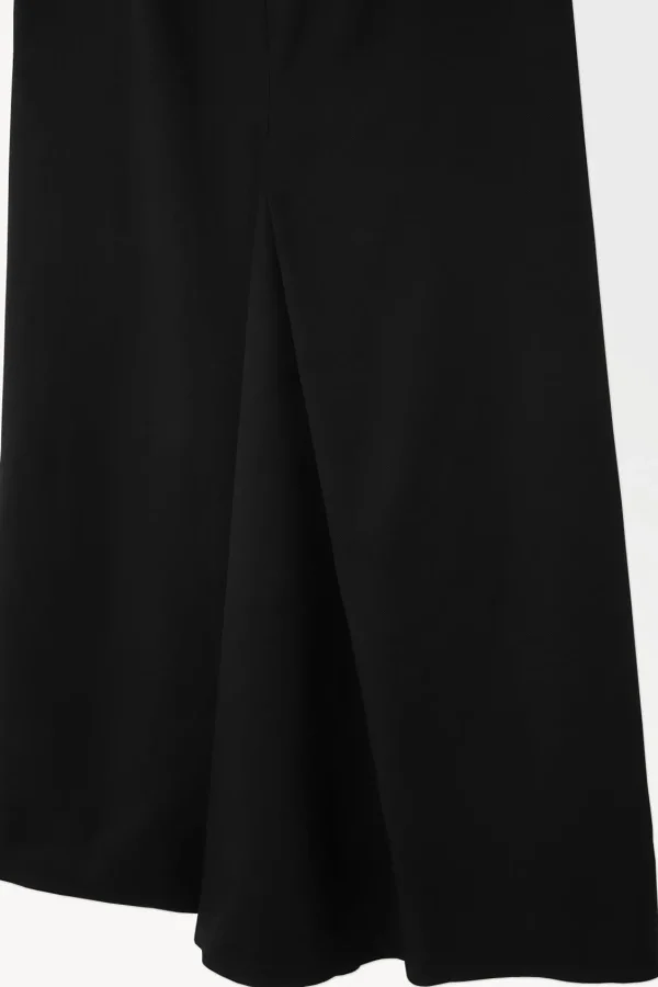 COS THE TAILORED WOOL TWILL SKIRT BLACK New