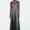 COS THE TULLE MAXI DRESS CARBON Cheap