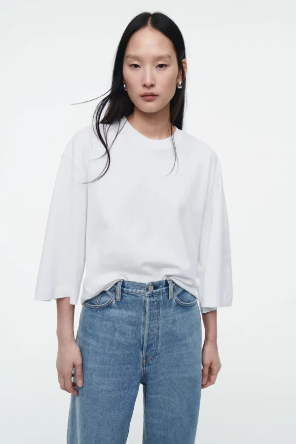 COS TRAPEZE RELAXED T-SHIRT WHITE Best Sale