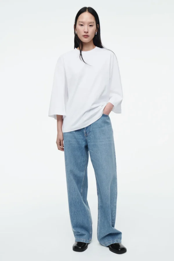 COS TRAPEZE RELAXED T-SHIRT WHITE Best Sale