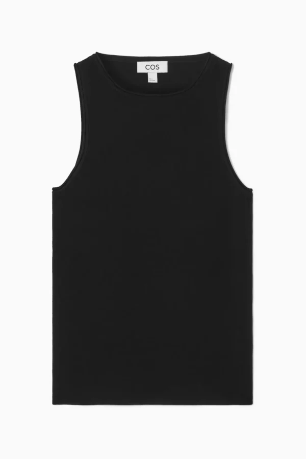 COS TUBULAR KNITTED TANK TOP BLACK Shop