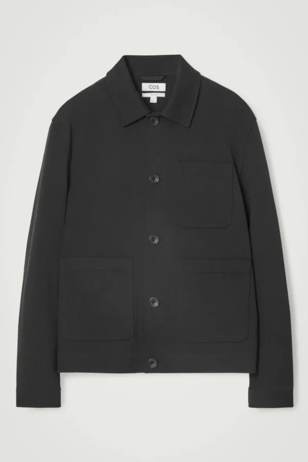 COS TWILL UTILITY JACKET BLACK Online