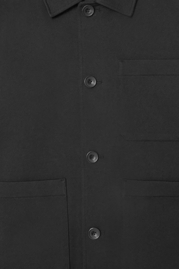 COS TWILL UTILITY JACKET BLACK Online