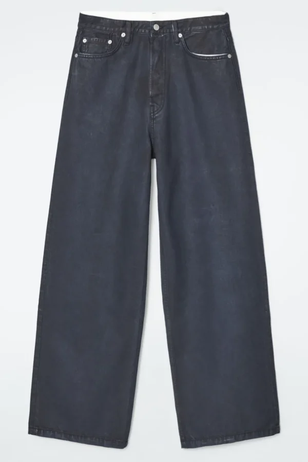 COS VOLUME SPRAYED WIDE-LEG JEANS DARK BLUE Flash Sale