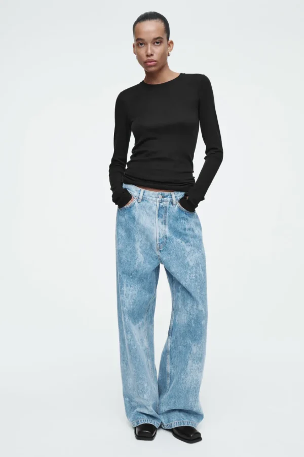 COS VOLUME WIDE-LEG JEANS BLUE Sale