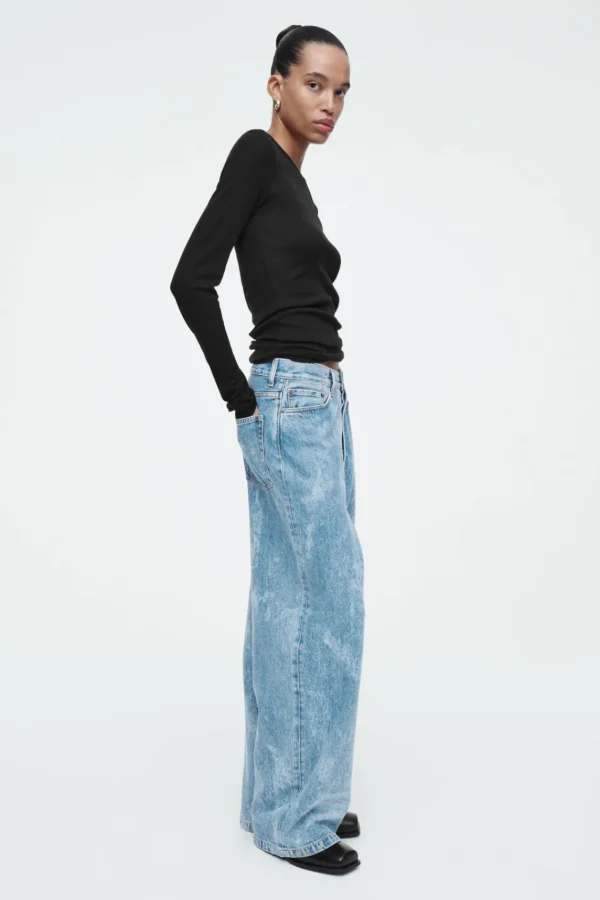 COS VOLUME WIDE-LEG JEANS BLUE Sale