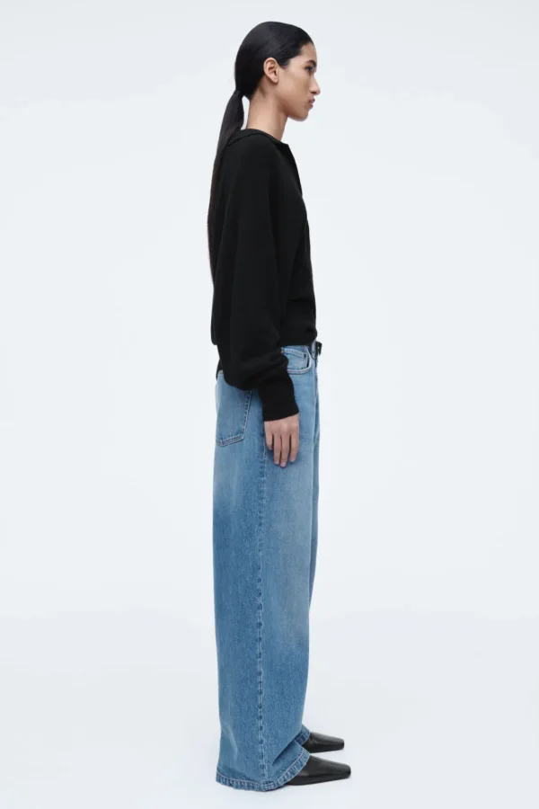 COS VOLUME WIDE-LEG JEANS TRUE BLUE New