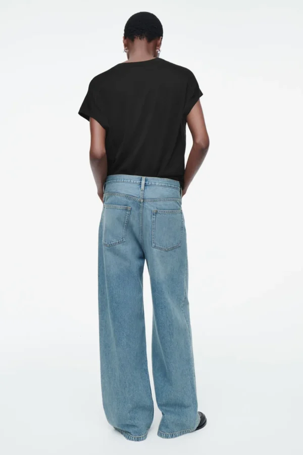 COS VOLUME WIDE-LEG JEANS DUSTY BLUE Discount