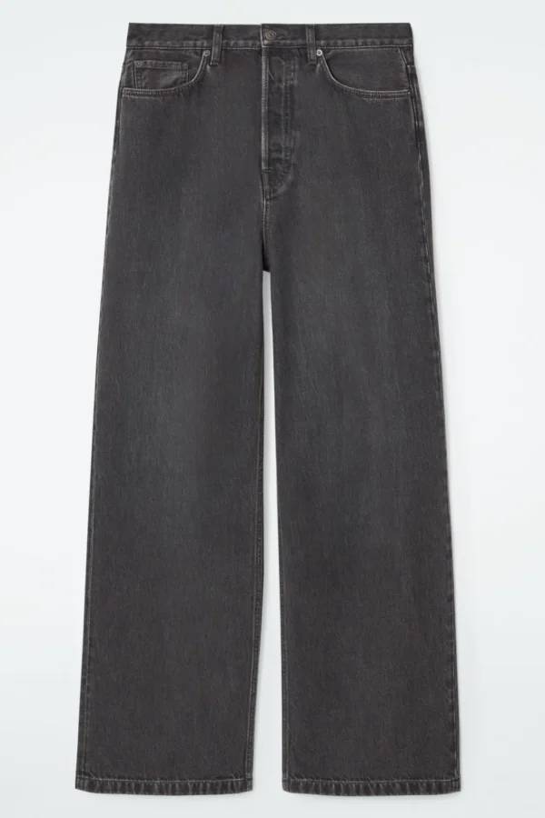 COS VOLUME WIDE-LEG JEANS WASHED BLACK Best Sale