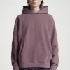 COS WASHED COTTON-JERSEY HOODIE PURPLE Store