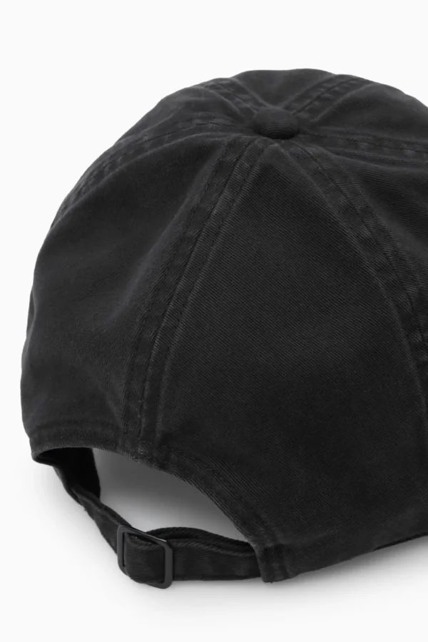 COS WASHED COTTON-TWILL BASEBALL CAP BLACK New