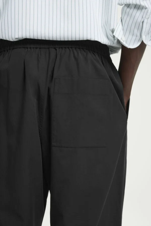 COS WIDE-LEG ELASTICATED PANTS BLACK Hot