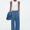 COS WIDE-LEG FLUID DENIM PANTS WASHED BLUE Online