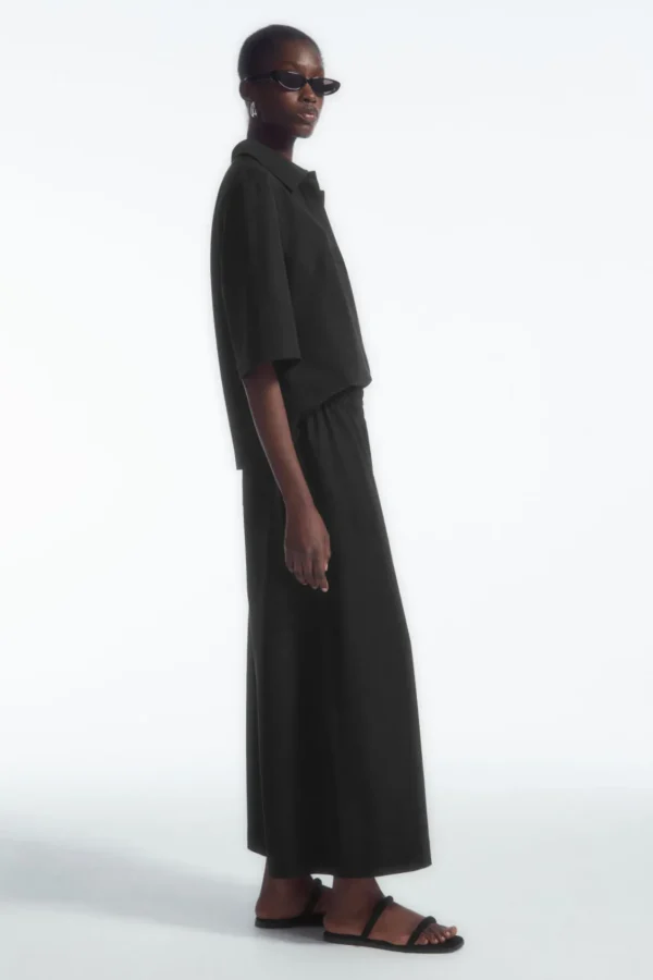 COS WIDE-LEG JERSEY CULOTTES BLACK Store