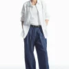 COS WIDE-LEG TAILORED DENIM PANTS BLUE Shop